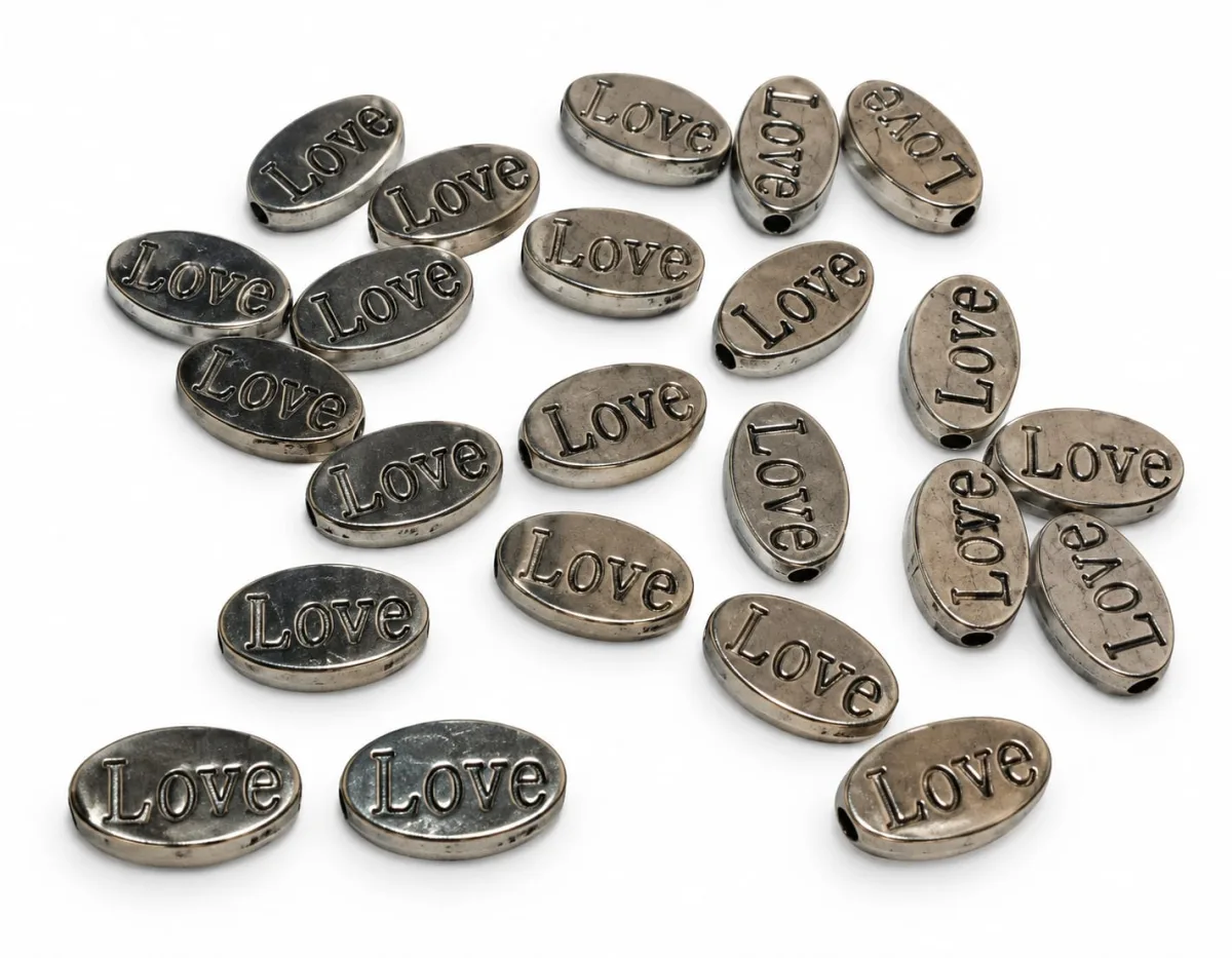 Separador Metálico Óvalo Love 6mm