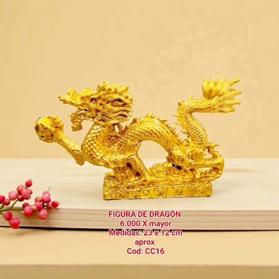Estatua Dragon Dorado