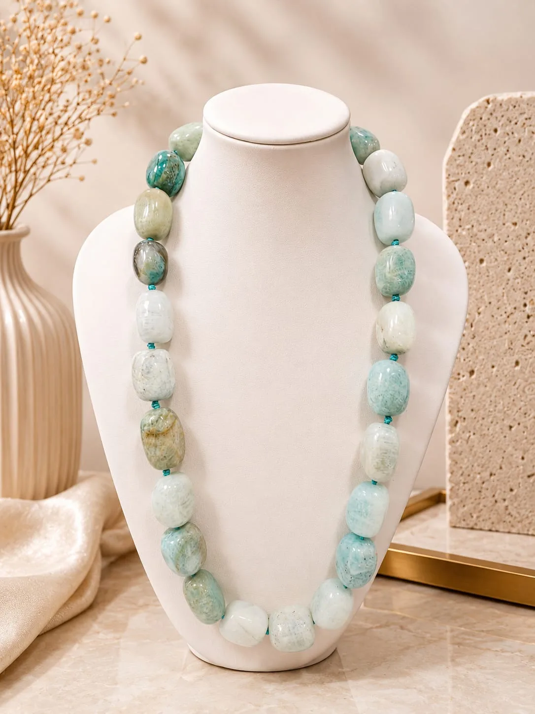 Collar de Cuarzo Natural – Aguamarina