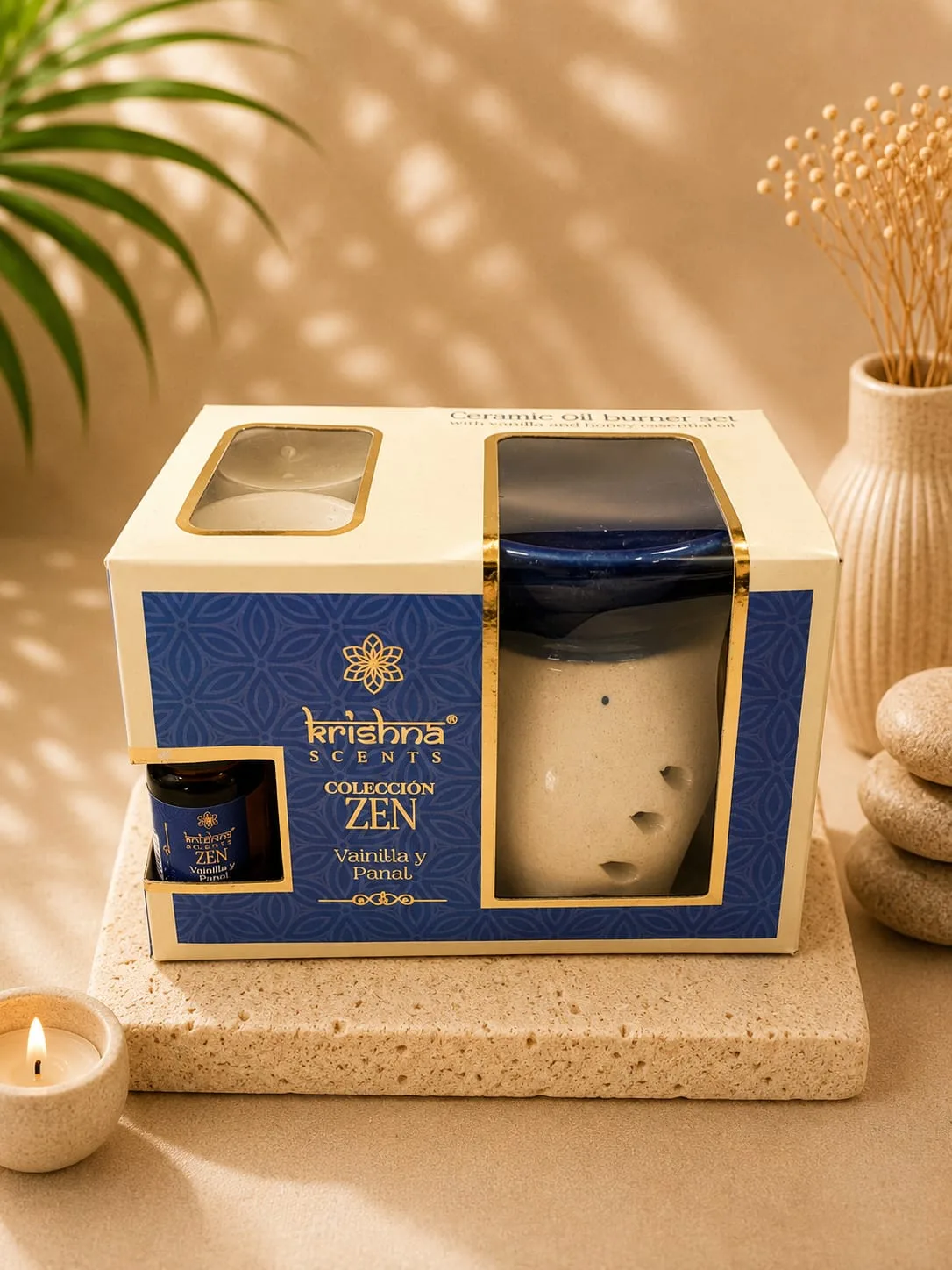 Set Difusor Ceramica Krishna – Vainilla