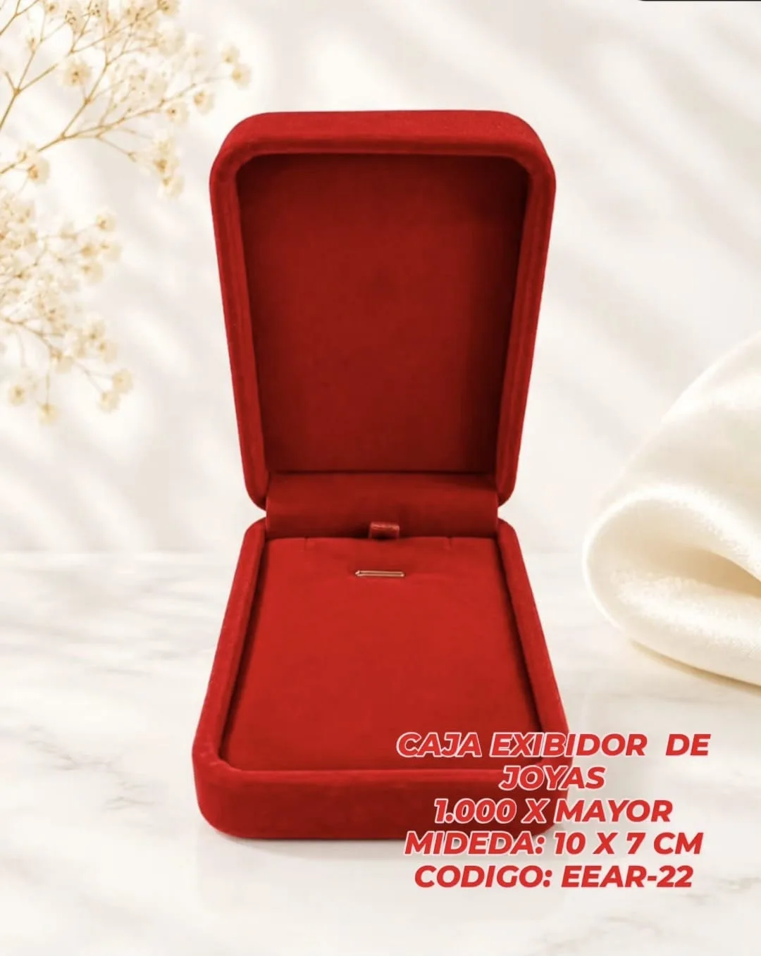 Caja Exhibidor para Joyas (Rojo)