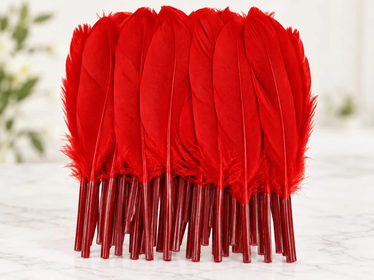 Plumas Lisas Rojas