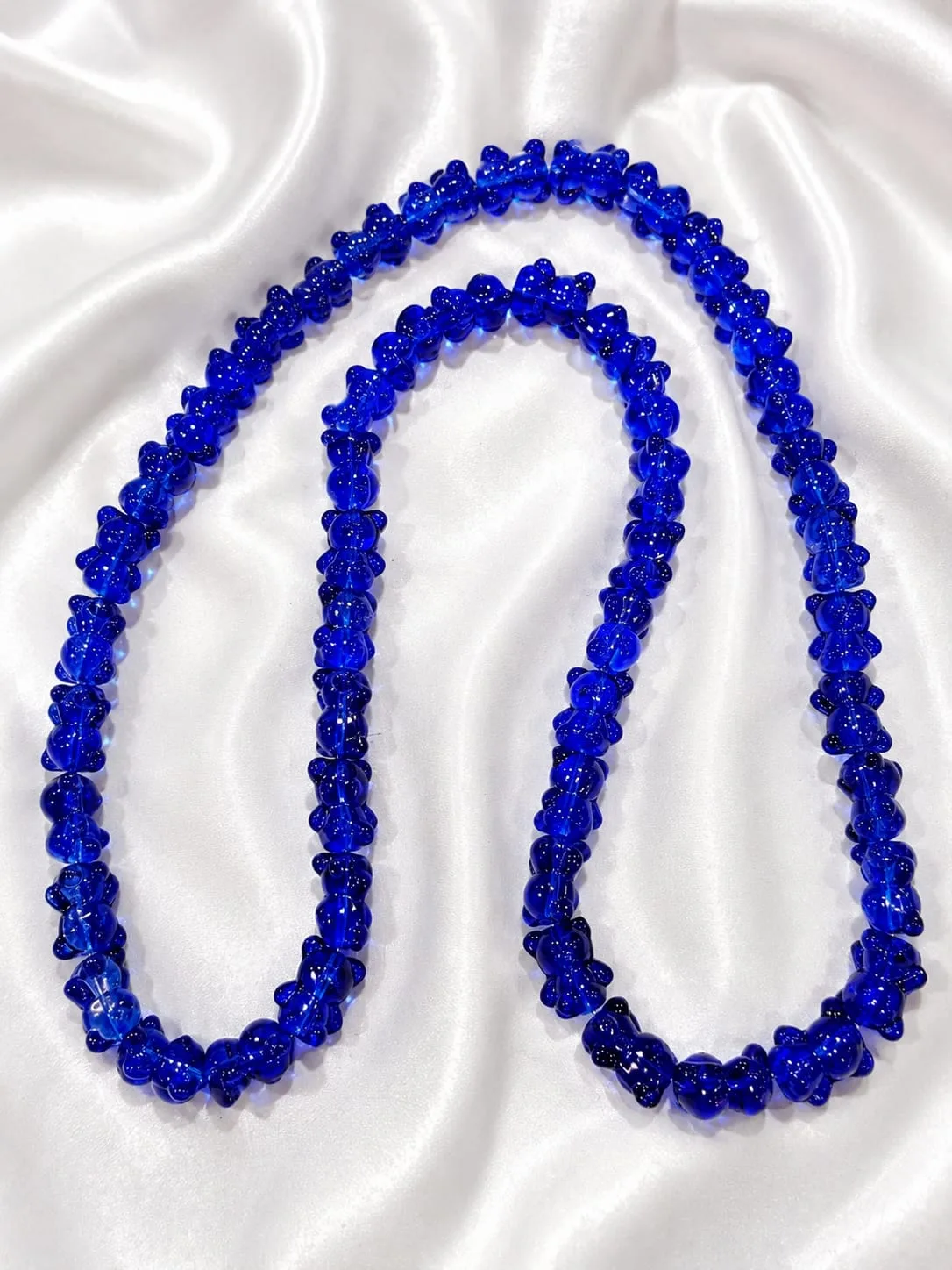 Cuentas de Vidrio Forma de Oso Azul