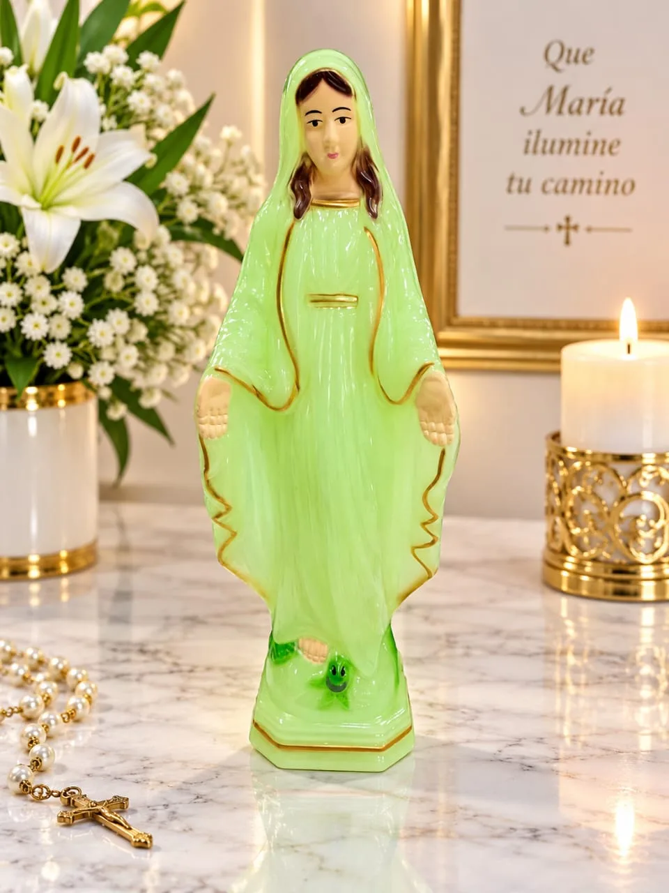 Figura Luminosa de la Virgen María (25 Cm)