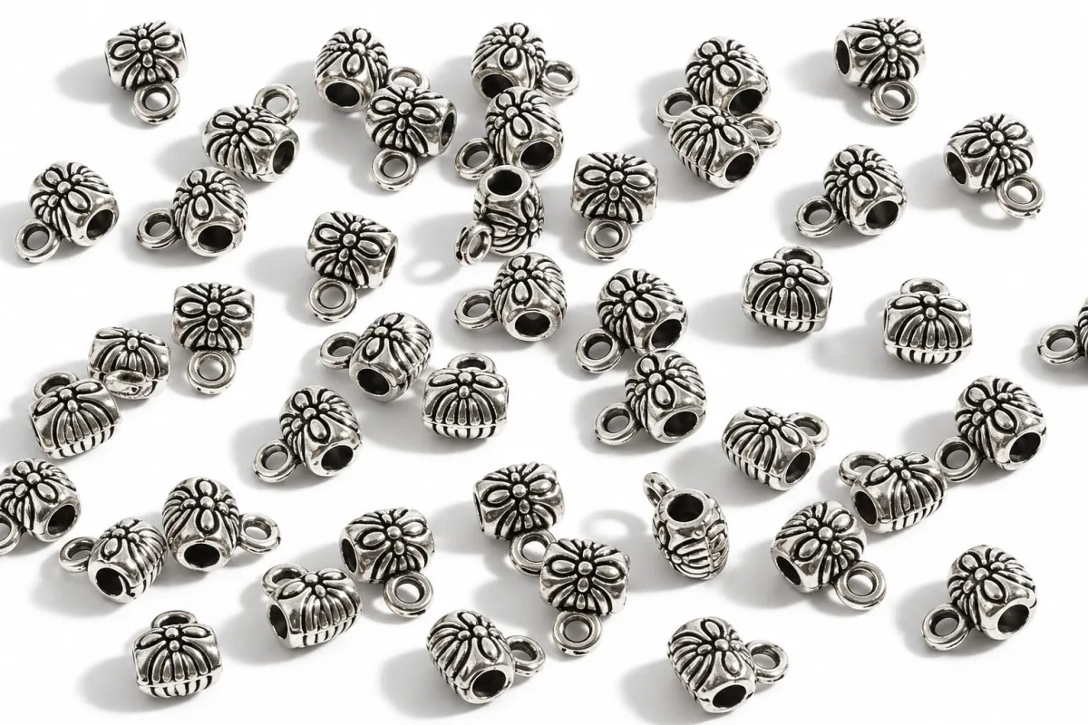Separador Metálico con Argolla Espiral Ondulada 6mm