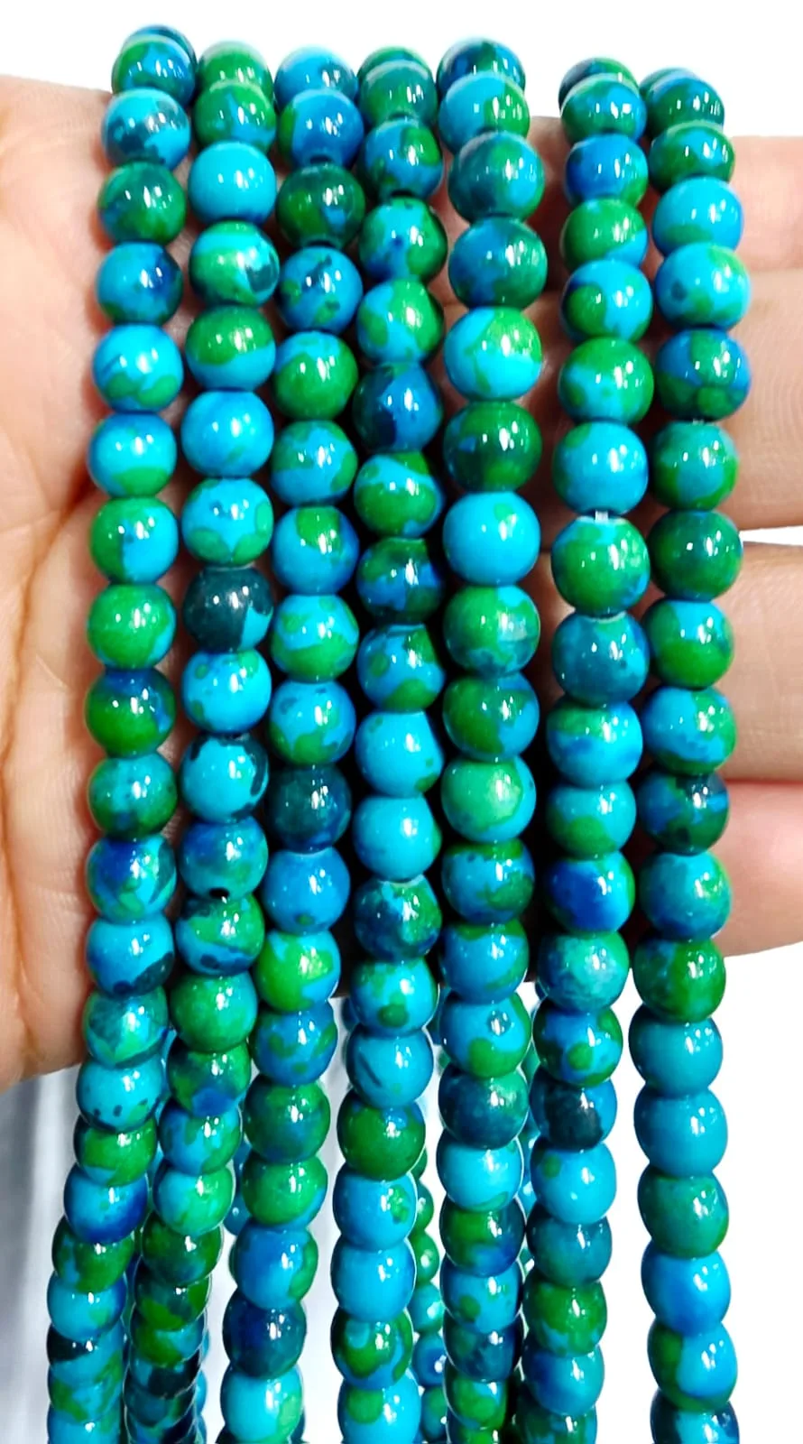 Tira de piedras de Crisocola N°6