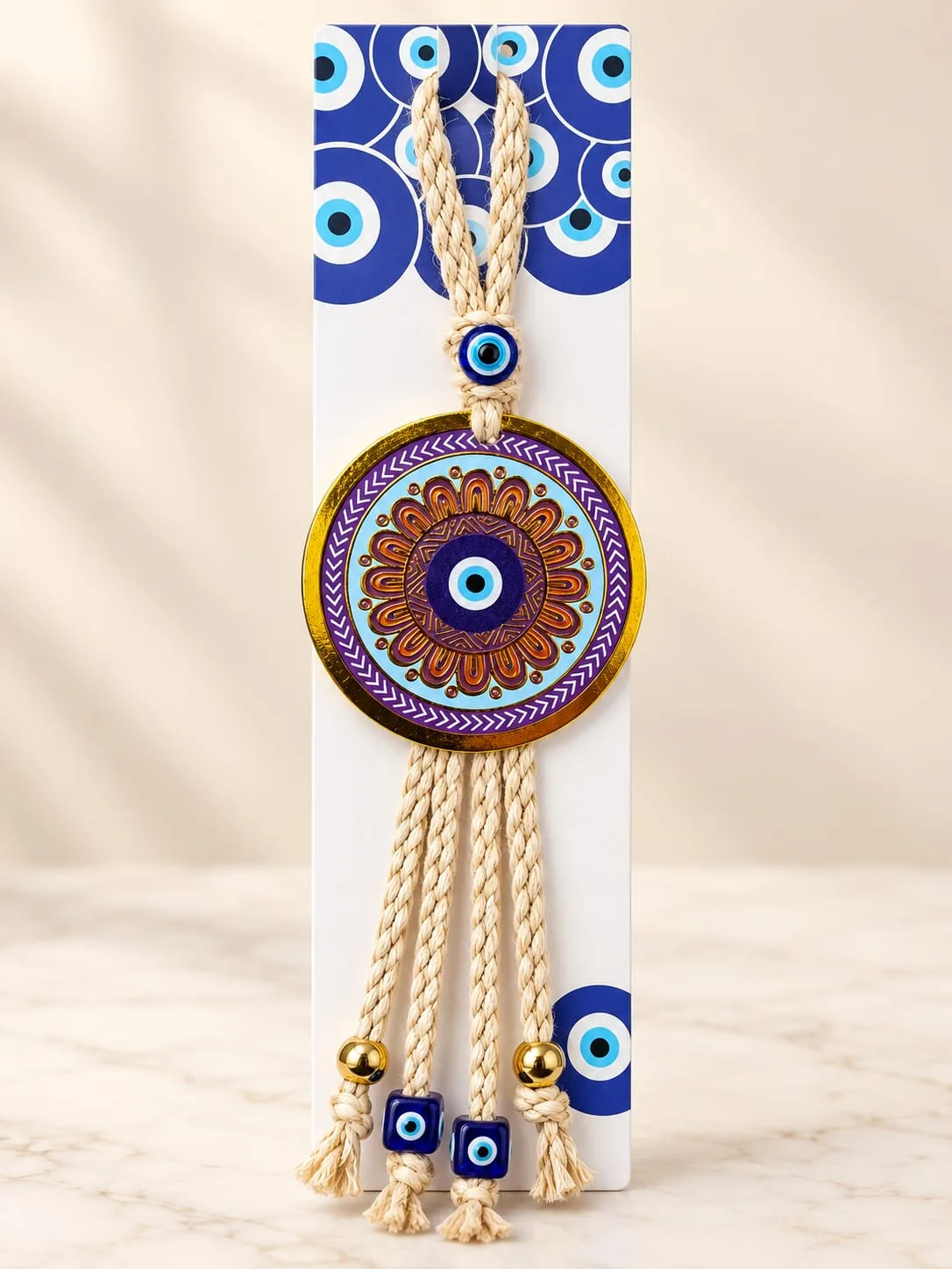 Colgante de Madera Mandala Ojo Turco