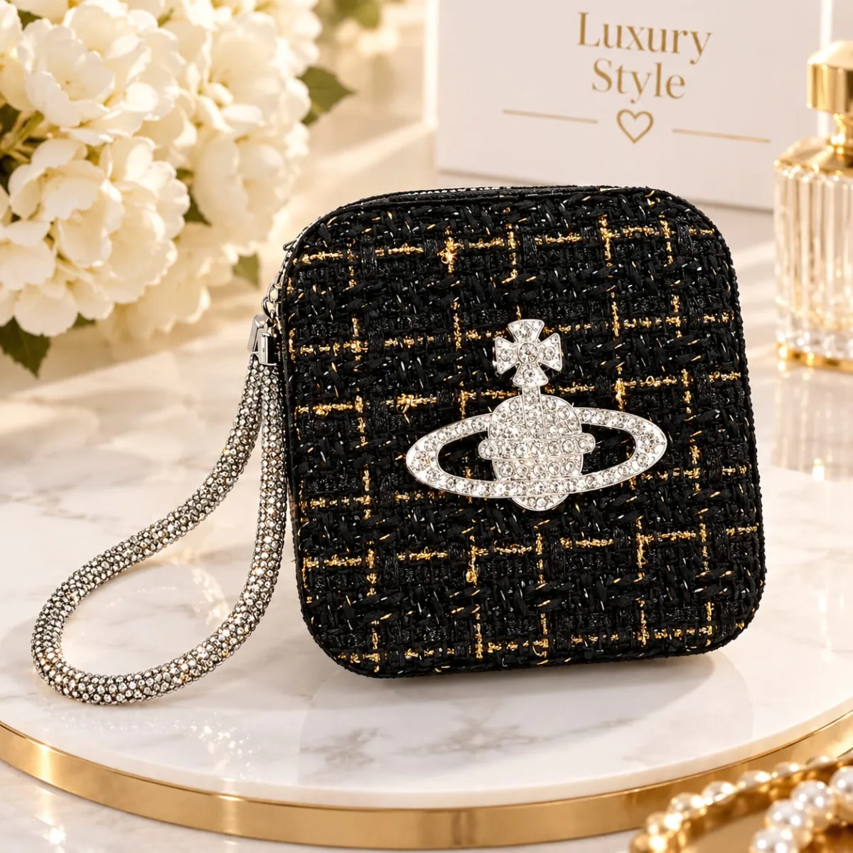 Organizador Portátil de Joyas Tipo Cartera (Negro)