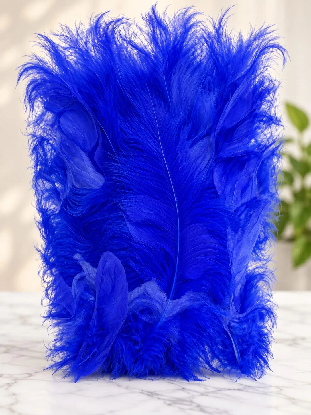 Plumas Esponjosas Azul Rey