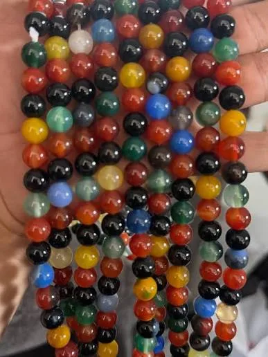 Tira de piedras de agata mixta N°4