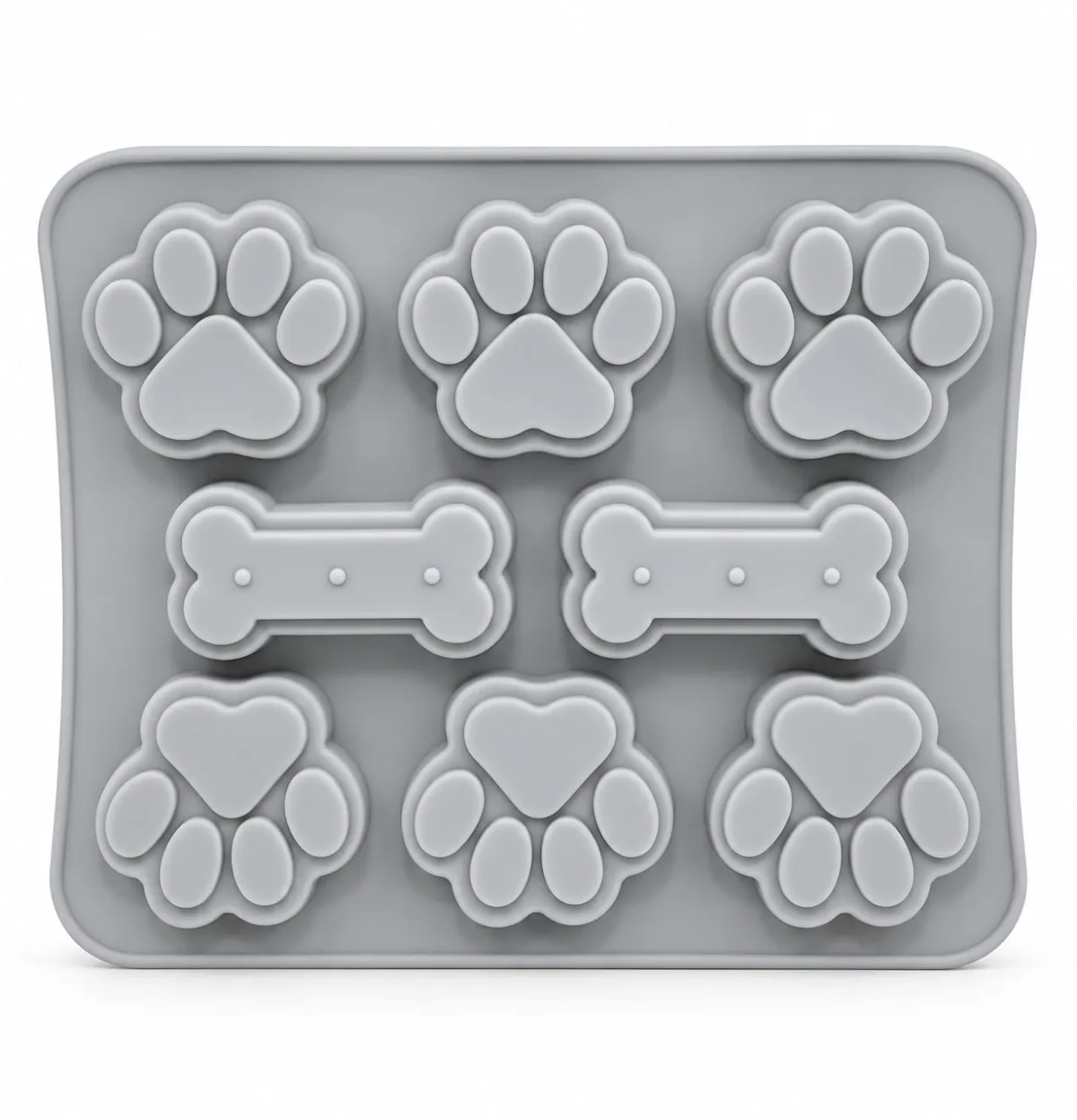 Molde de Silicona para Resina Gris Patitas y Huesos