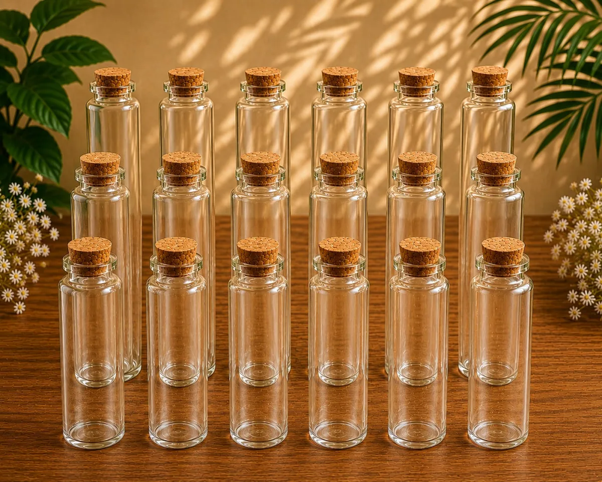 Frascos de Vidrio con Tapa de Corcho 120 ml