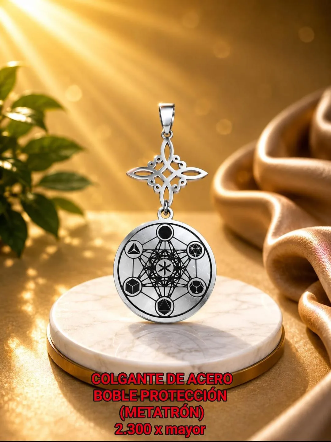 Colgante de Acero Doble Protección (Metatrón)