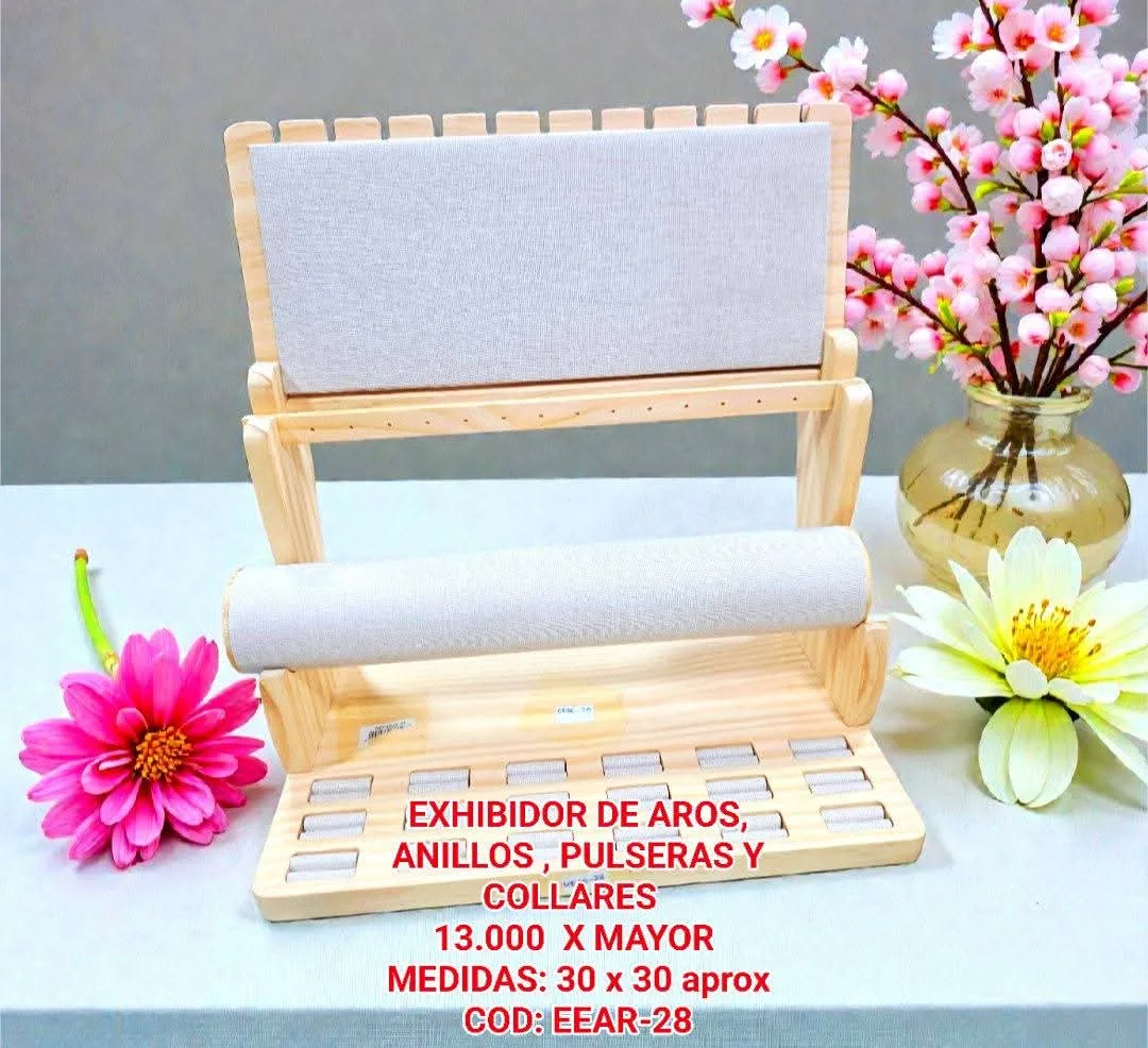 Exhibidor Multifuncional de Madera