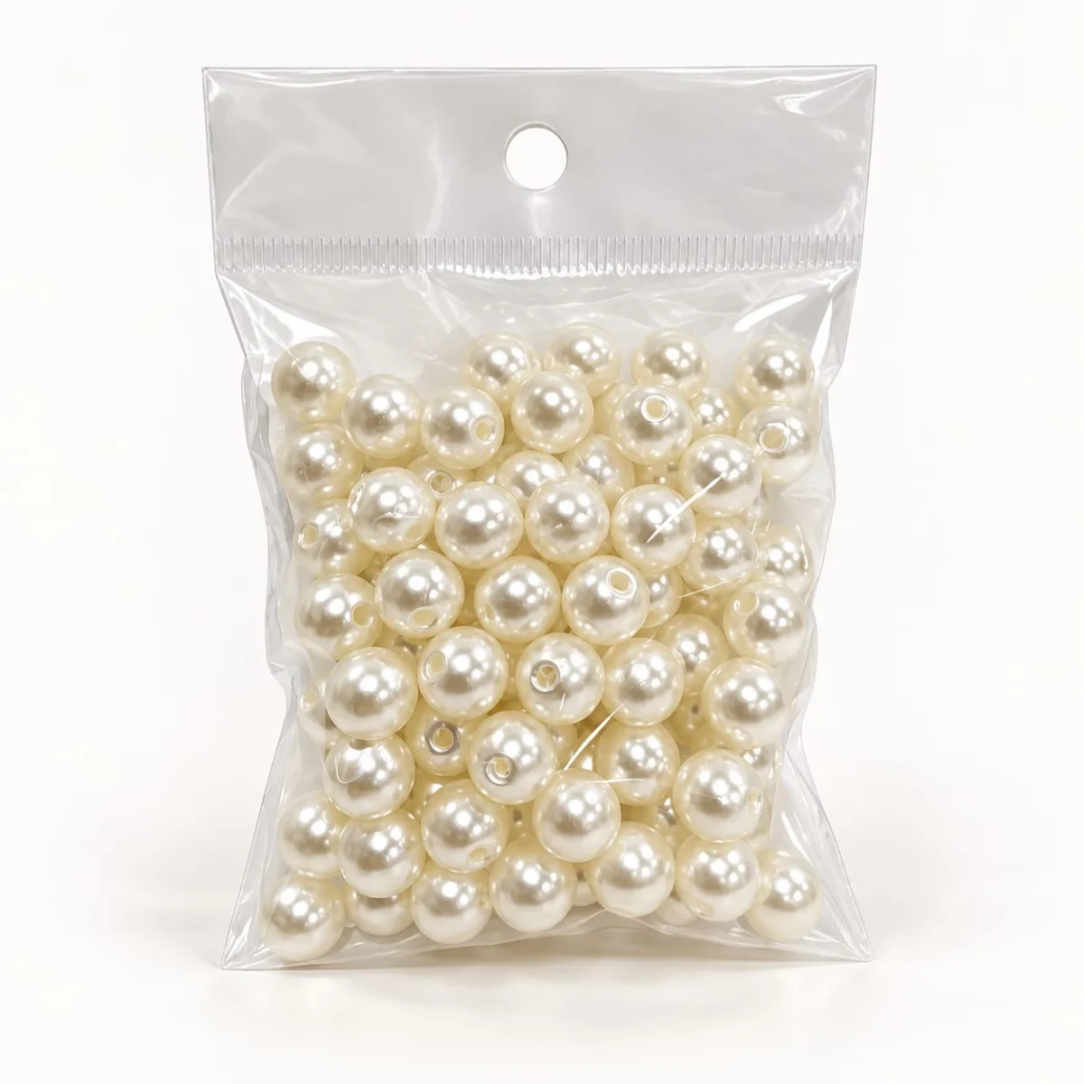 Perla Plástica Crema 10 mm