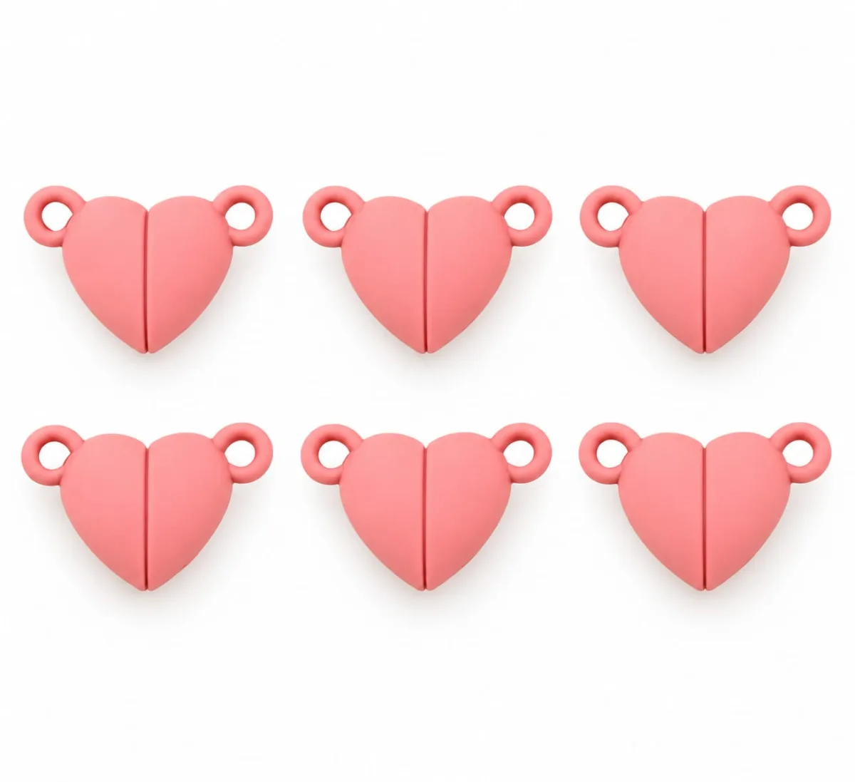 Cierre Magnético Corazón Rosa Coral