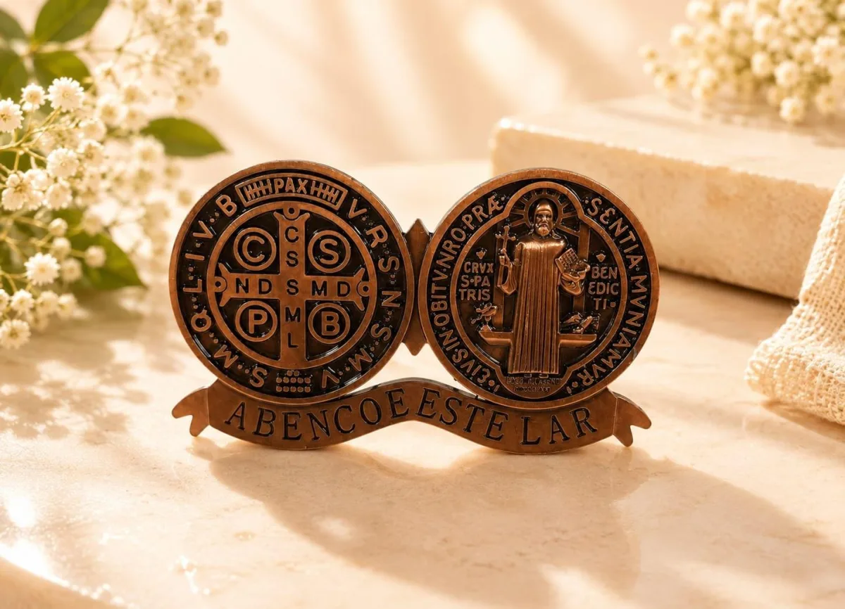 Adorno Medalla San Benito Cobre