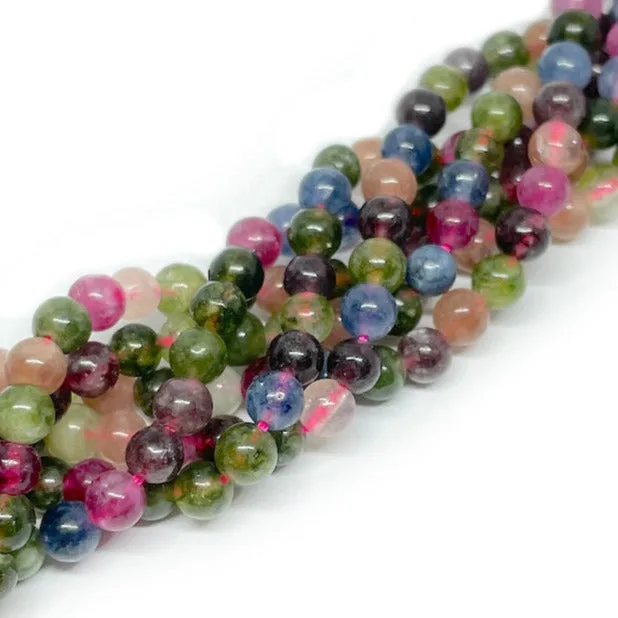 Tira de piedras de Jade Turmalina de Colores N°6
