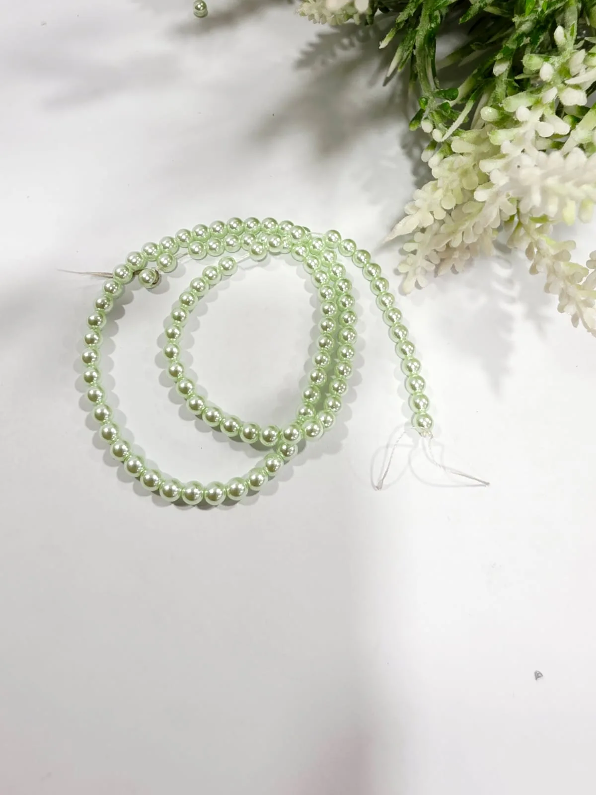 Perlas Shell 4mm Verde Menta