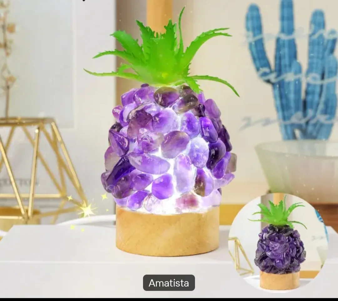 Lámpara de Piña de Amatista