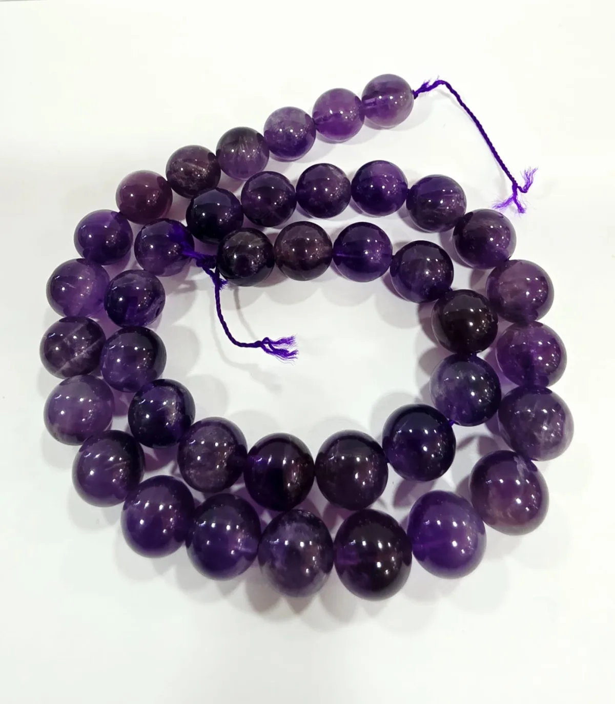 Tira de piedras de Amatista N°10