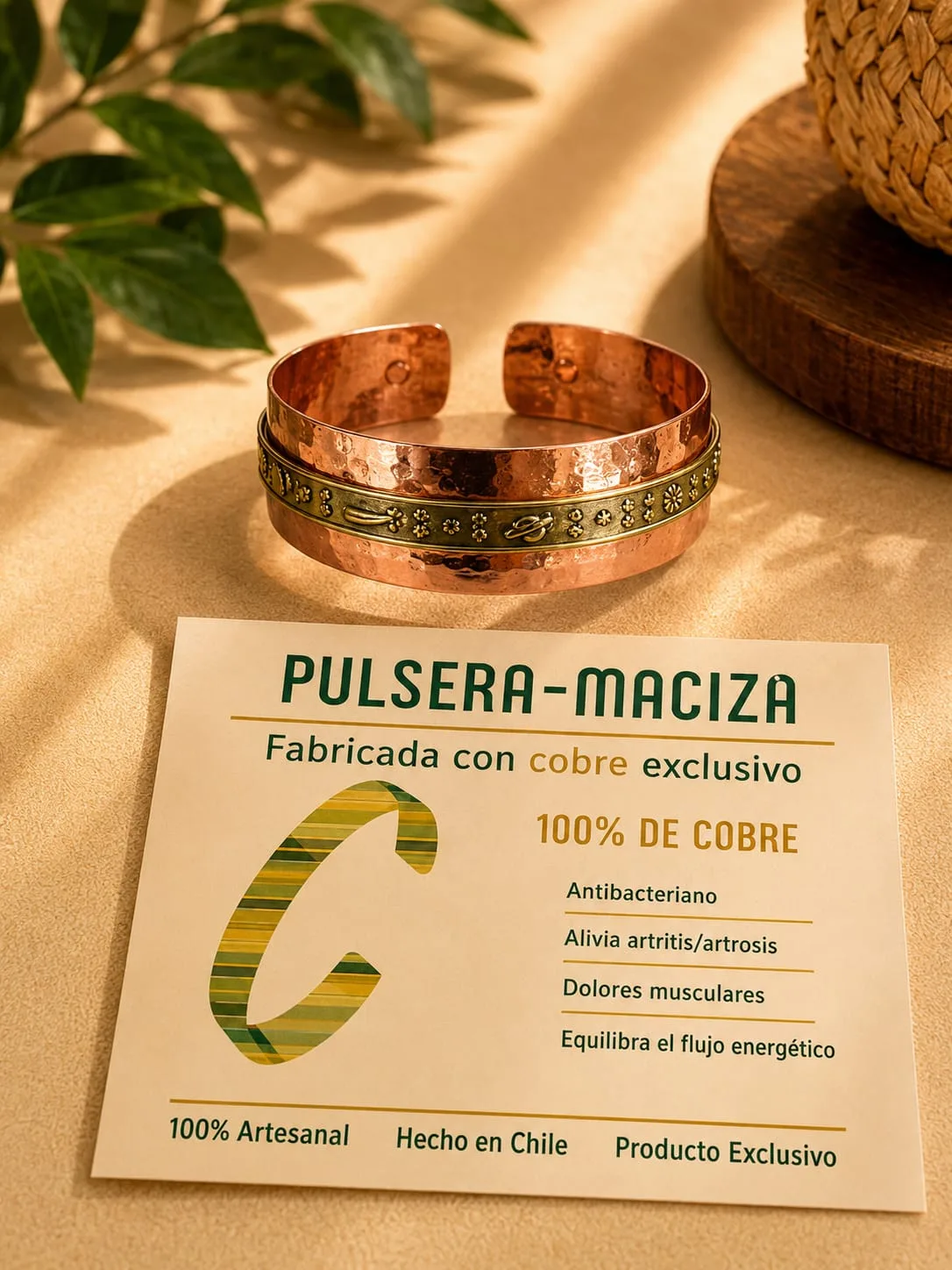 Pulsera de Cobre Maciza