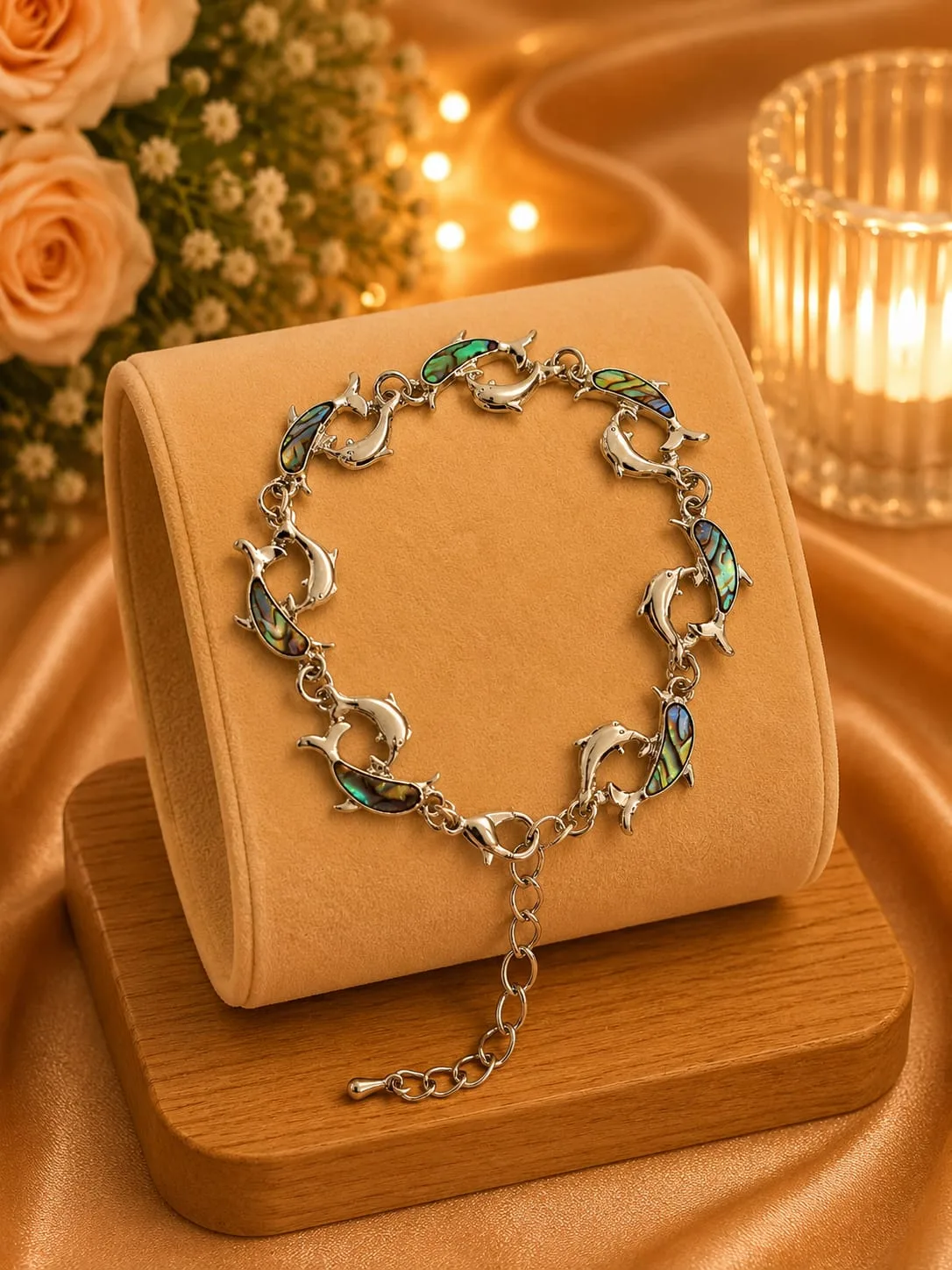 Pulsera de Avalón Natural - Delfines