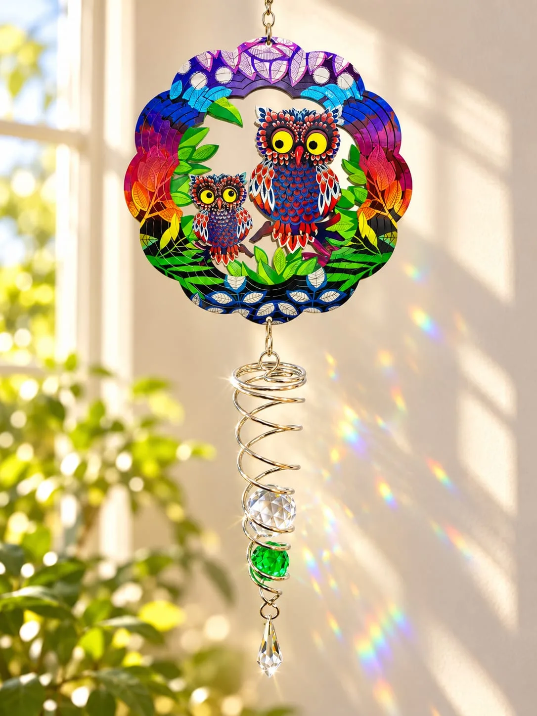 Spinner con Cristal Búhos