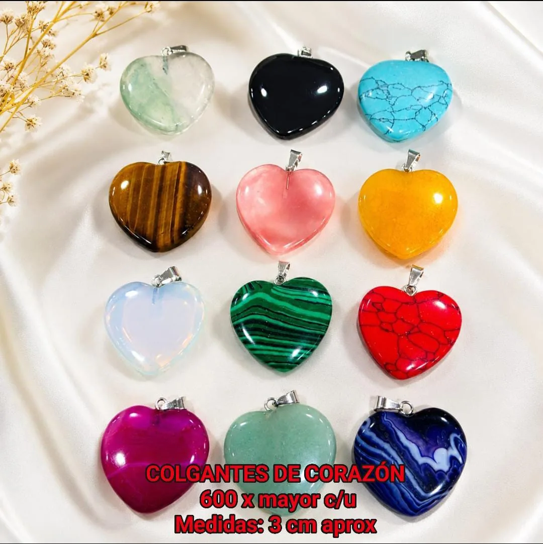 Colgantes con forma de corazón 