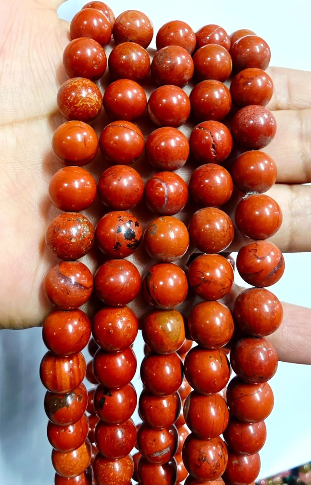 Cuentas de Piedra Jaspe Rojo 10MM