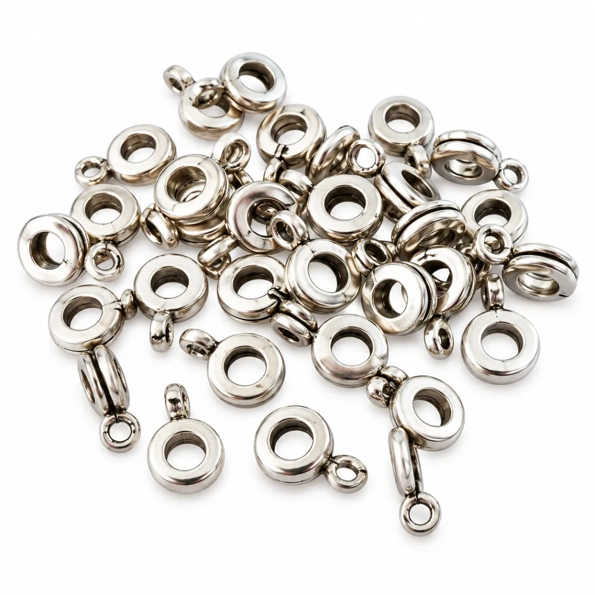 Separador Metálico con Argolla Liso Lote 6mm