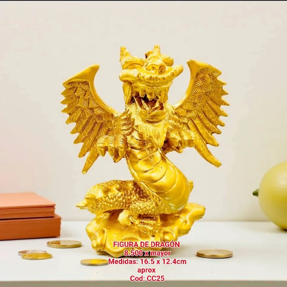 Estatua Dragon Dorado