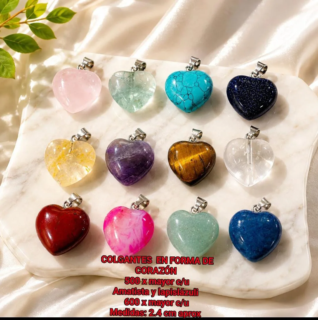 Colgantes en corazón