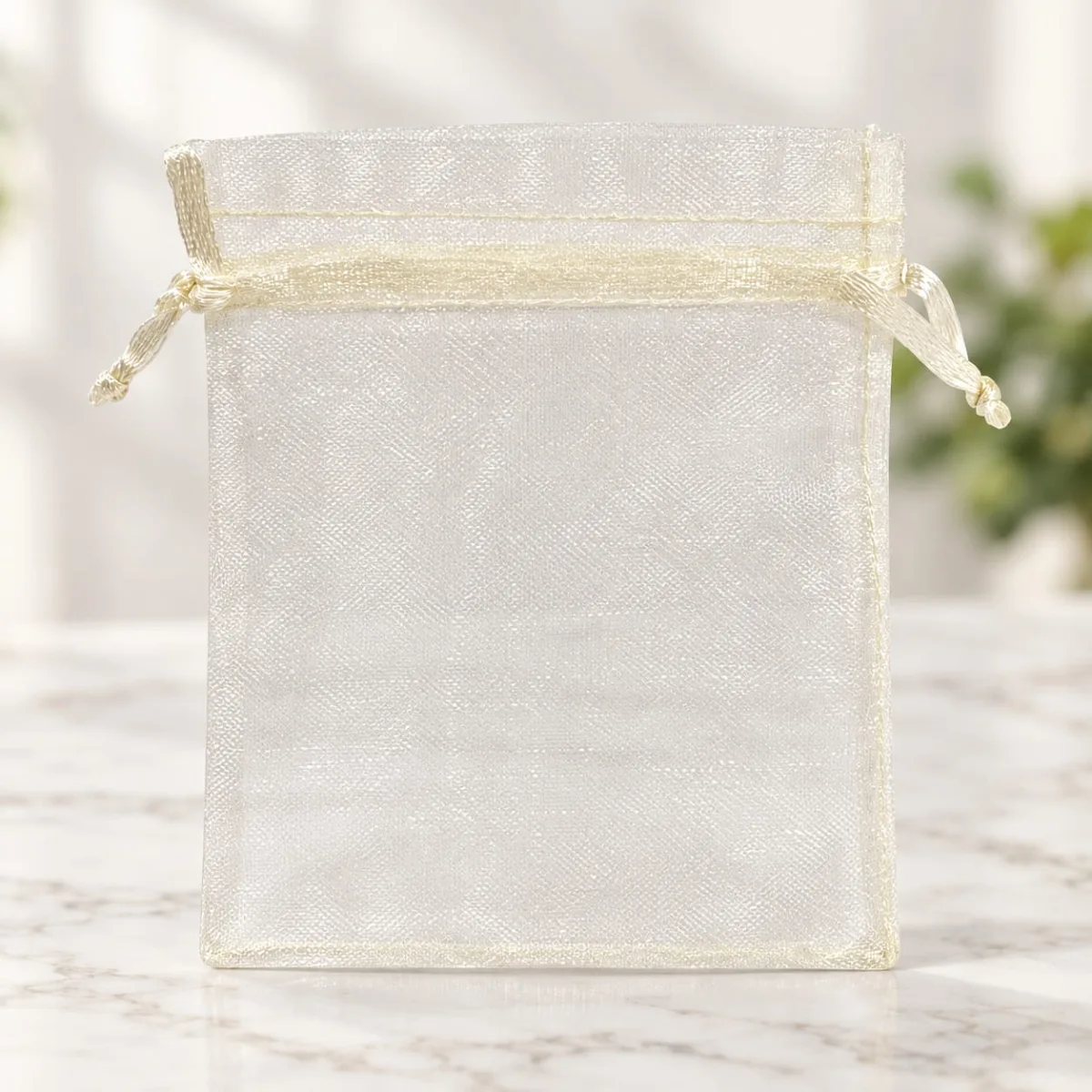 Bolsa de Organza Crema 9x12 cm
