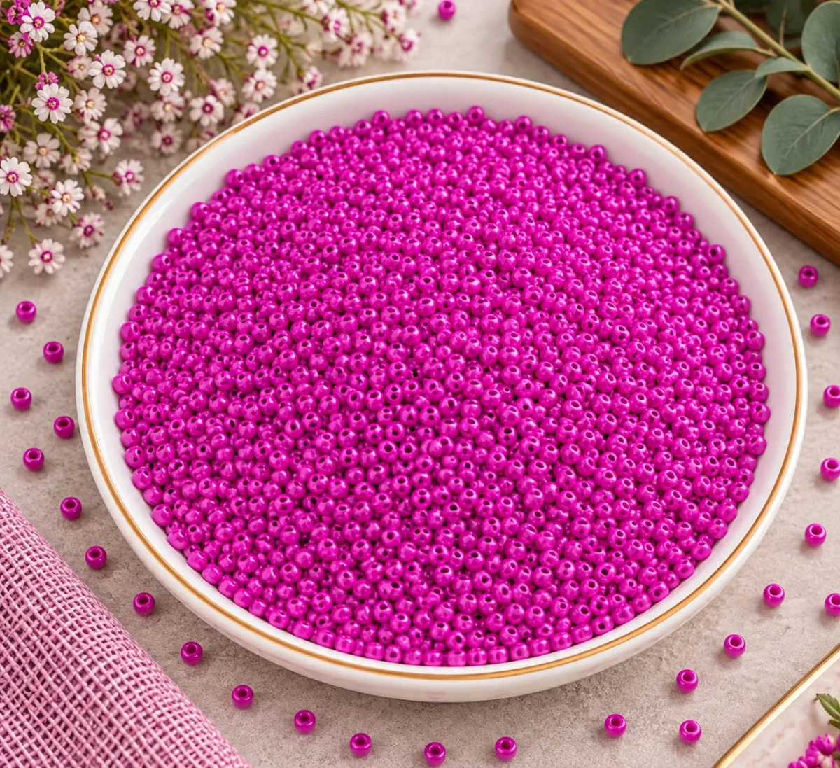 Mostacilla 2mm Fucsia