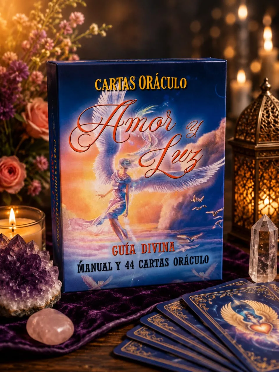 Oráculo Amor Y Luz Manual Y 44 Cartas Guía Divina Tarot