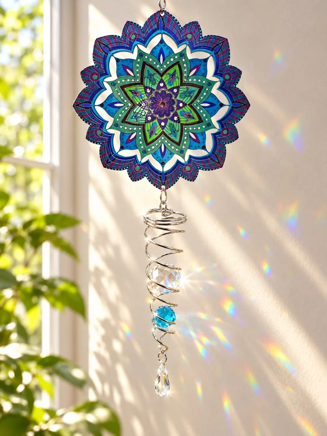 Spinner con Cristal Mandala Azul