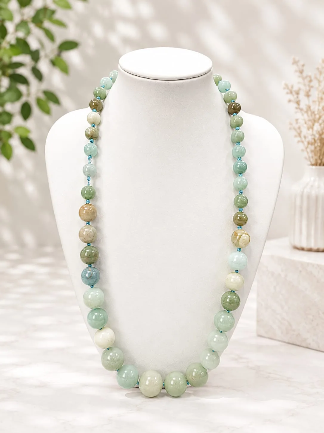 Collar de Cuarzo Natural – Verde