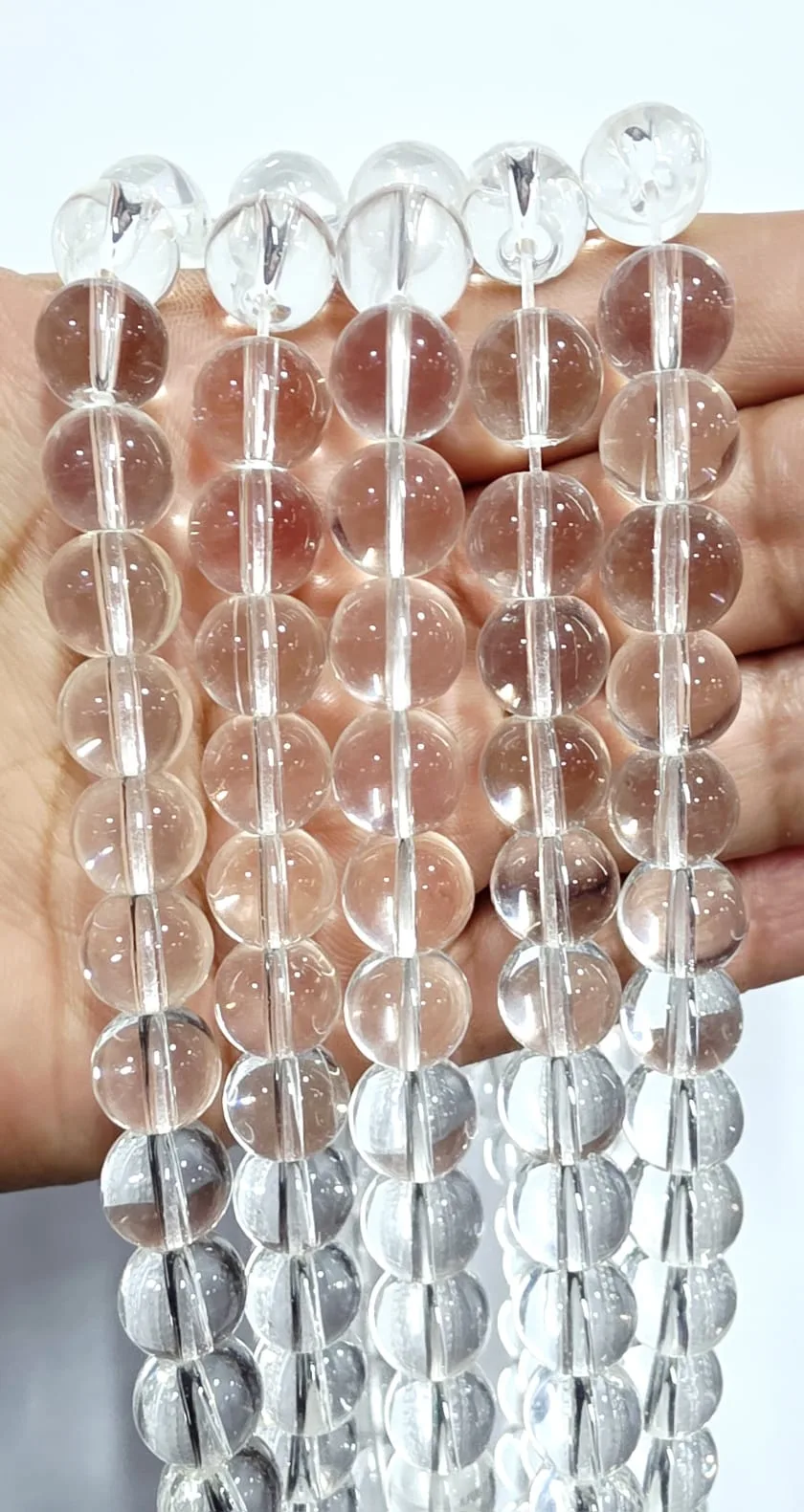 Cuentas de Piedra Cuarzo Cristal 10MM