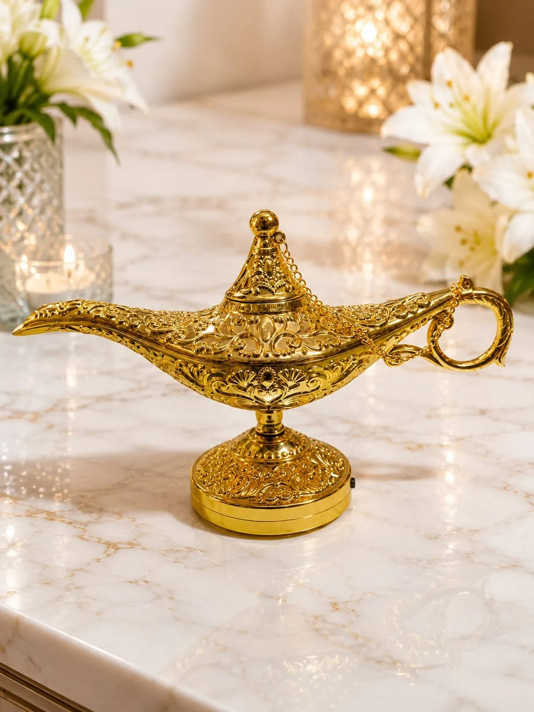 Difusor Humidificador Lampara Aladino Electronico – Dorado
