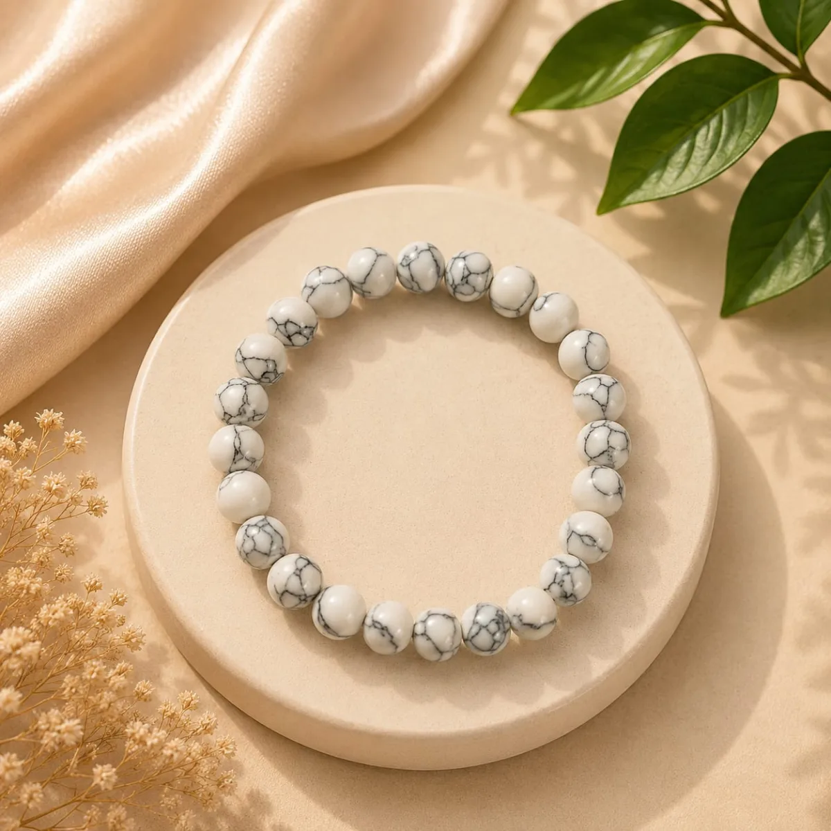 Pulsera de Hawlita Blanca
