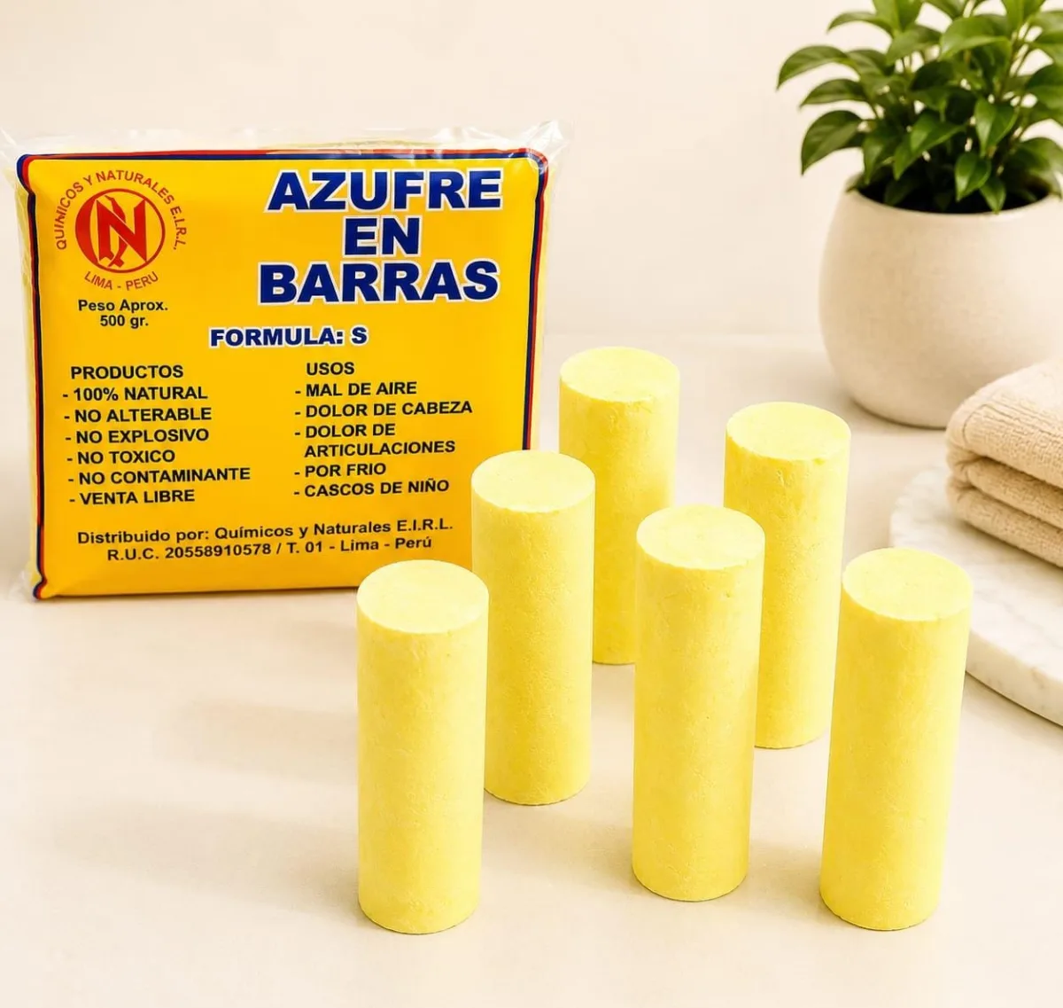 Azufre en Barras