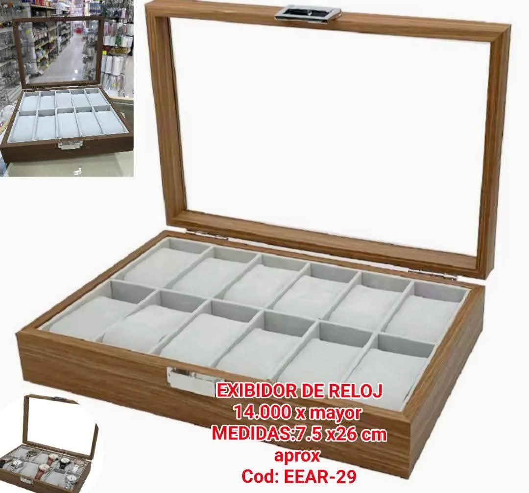 Estuche Organizador de Madera para Relojes