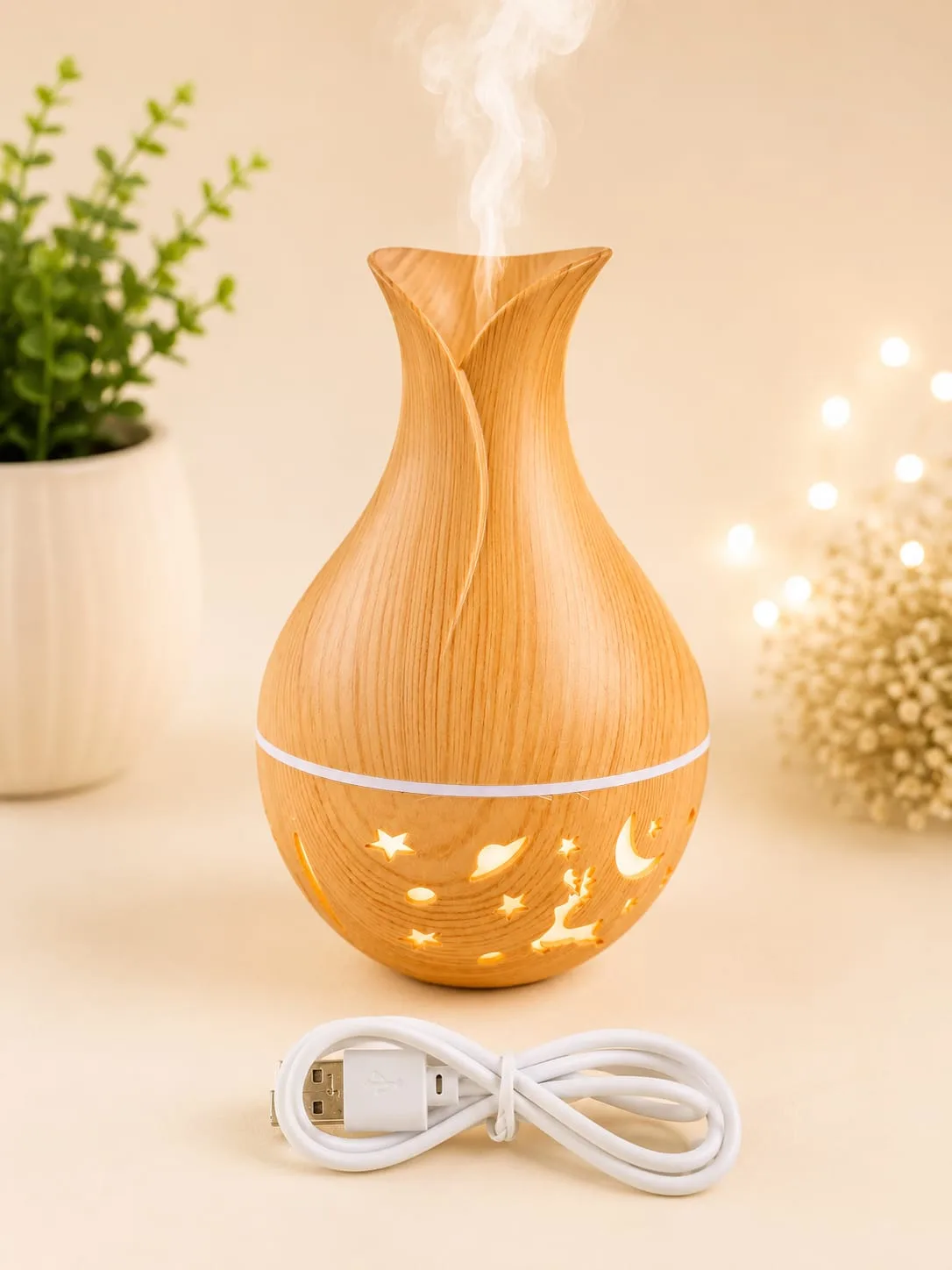 Difusor Humidificador Jarron Electronico – Madera