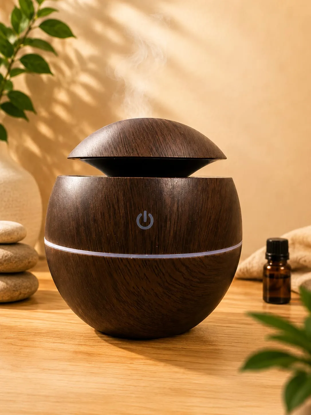 Difusor Humidificador Esfera de Madera