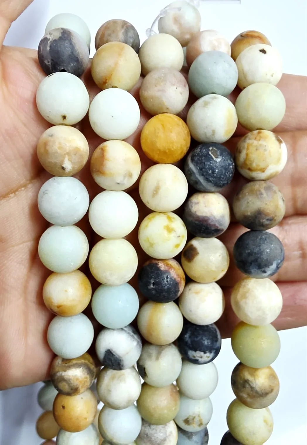 Tira de piedras de Amazonita Opaca N°10
