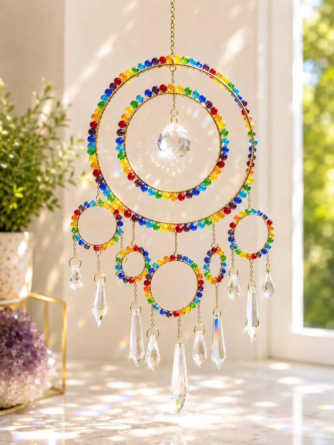 Atrapasol de Aros Concéntricos Multicolor