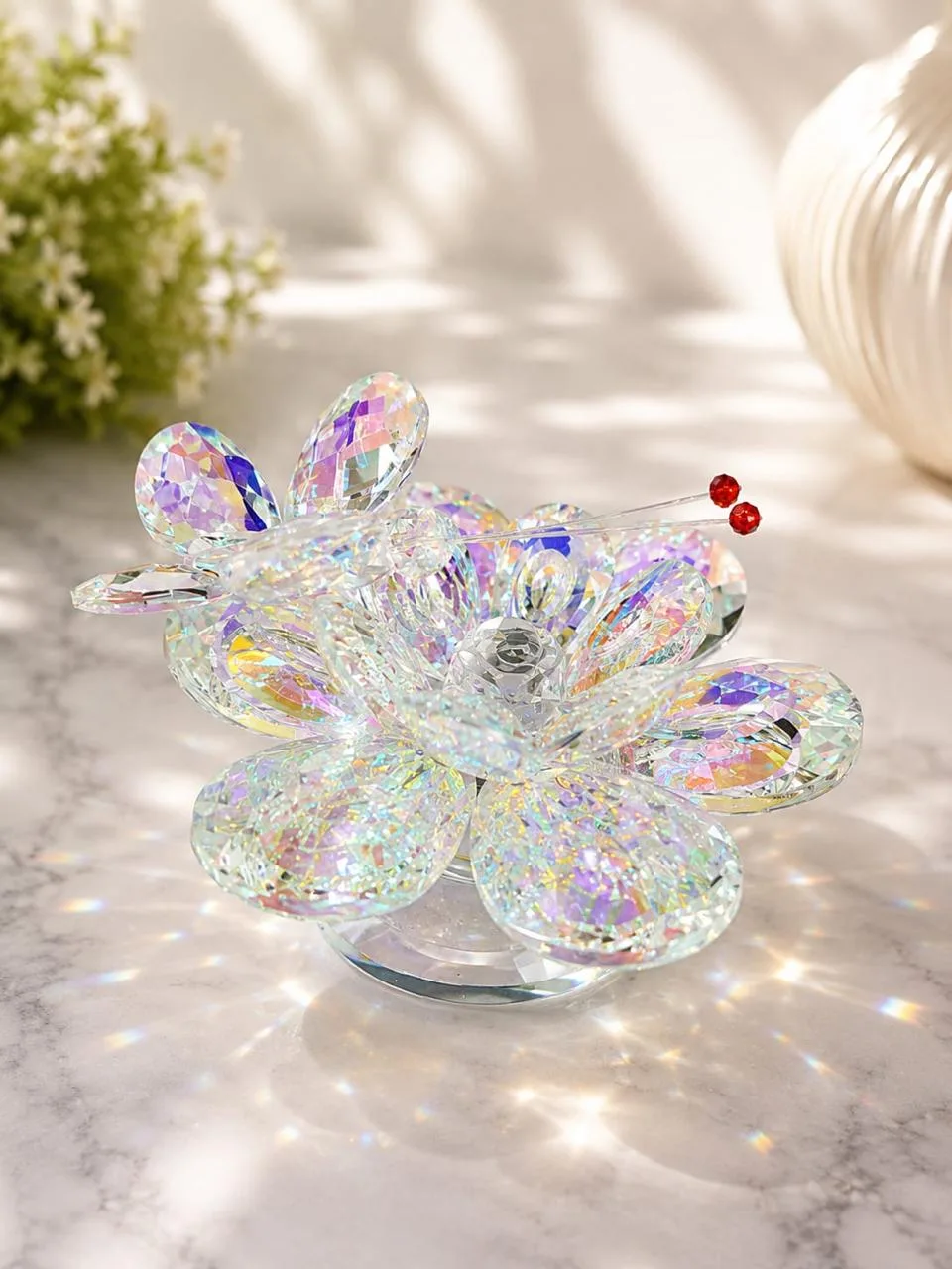 Flor de Loto con Mariposa - Iridescente