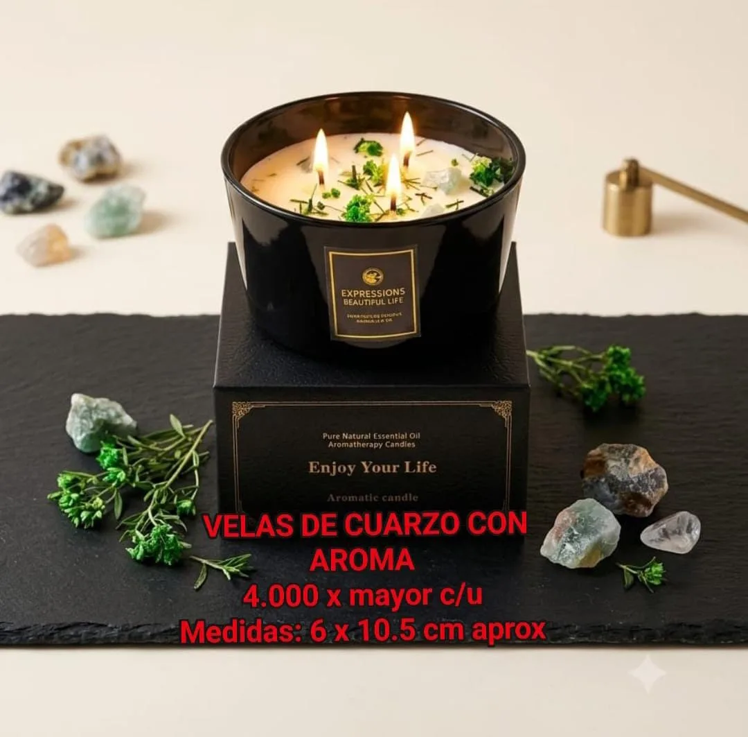 Velas de Cuarzo con Aroma Tomillo