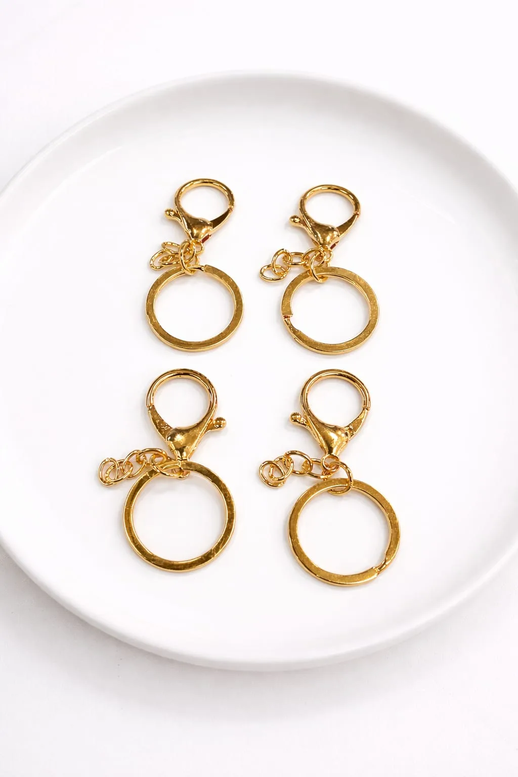 Argollas de Llavero con Mosquetón - Dorado